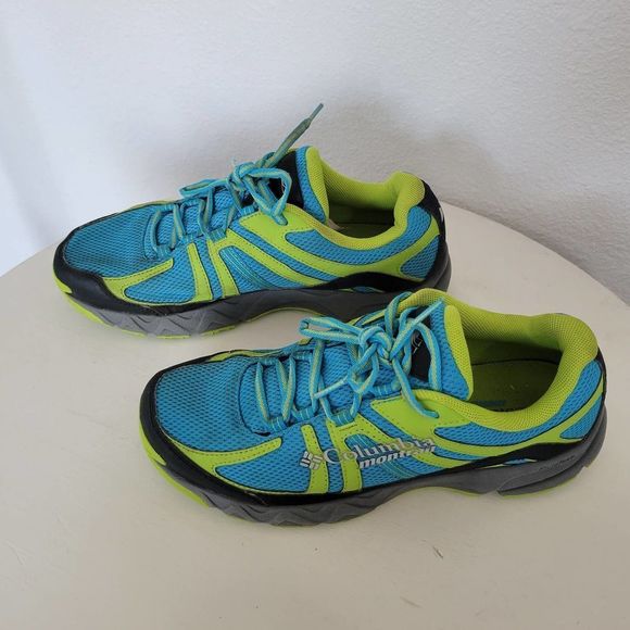 Columbia Men's Montrail Trail Running Shoes Blue & Green Size 9 - Picture 2 of 10